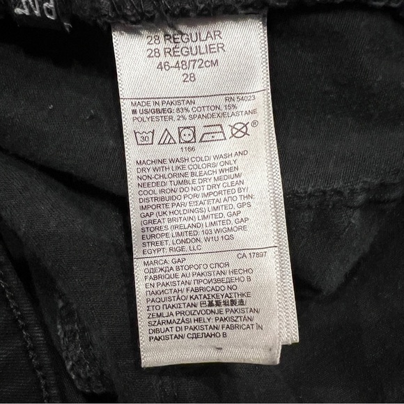 GAP Black Skinny Bootcut Crop Kick Jeans Size 28 Women’s - Picture 7 of 7